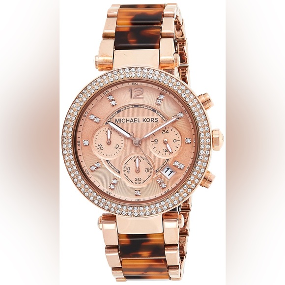 Michael Kors Accessories - Michael Kors Rose Gold-Tone Parker Analog Watch